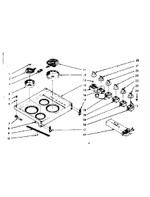 Main Top Section parts for Kenmore Range 103.9826800 (1039826800, 103 9826800) from AppliancePartsPros.com