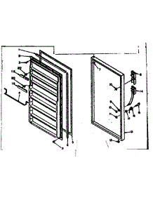 Door Parts parts for Kenmore Freezer 106.6424150 (1066424150, 106 6424150) from AppliancePartsPros.com