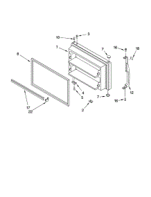 Freezer Door Parts parts for Kenmore Refrigerator 106.64253402 (10664253402, 106 64253402) from AppliancePartsPros.com