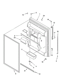 Refrigerator Door Parts parts for Kenmore Refrigerator 106.64253402 (10664253402, 106 64253402) from AppliancePartsPros.com
