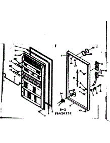 Door Parts parts for Kenmore Freezer 106.6427153 (1066427153, 106 6427153) from AppliancePartsPros.com