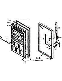 Door Parts parts for Kenmore Freezer 106.6429170 (1066429170, 106 6429170) from AppliancePartsPros.com