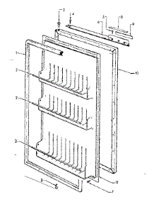 Door Parts parts for Kenmore Freezer 106.6594130 (1066594130, 106 6594130) from AppliancePartsPros.com