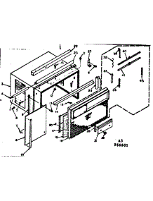 Cabinet Parts parts for Kenmore Heat Pump System 106.66601 (10666601, 106 66601) from AppliancePartsPros.com