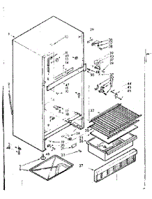 Cabinet Parts parts for Kenmore Refrigerator 106.6682871 (1066682871, 106 6682871) from AppliancePartsPros.com
