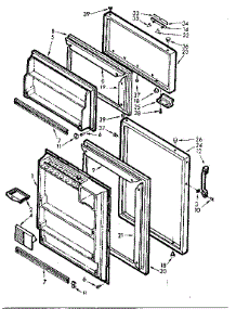 Door Parts parts for Kenmore Refrigerator 106.6682871 (1066682871, 106 6682871) from AppliancePartsPros.com