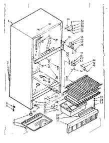 Cabinet Parts parts for Kenmore Refrigerator 106.6683160 (1066683160, 106 6683160) from AppliancePartsPros.com