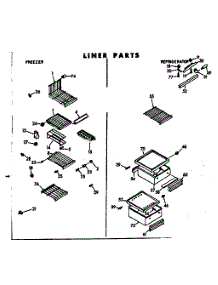 Liner Parts parts for Kenmore Refrigerator 106.6690550 (1066690550, 106 6690550) from AppliancePartsPros.com