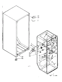 Cabinet Parts parts for Kenmore Refrigerator 106.6691050 (1066691050, 106 6691050) from AppliancePartsPros.com
