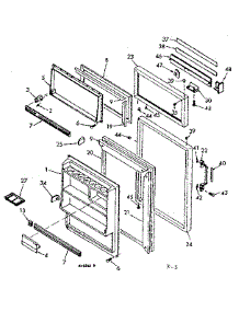 Door Parts parts for Kenmore Refrigerator 106.6696243 (1066696243, 106 6696243) from AppliancePartsPros.com