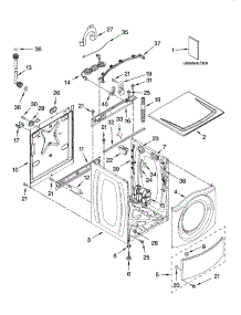 Top And Cabinet Parts parts for Kenmore Washer 110.47576600 (11047576600, 110 47576600) from AppliancePartsPros.com