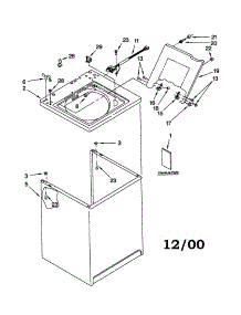 Top And Cabinet parts for Kenmore Washer 110.47602940 (11047602940, 110 47602940) from AppliancePartsPros.com