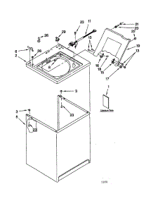 Top And Cabinet parts for Kenmore Washer 110.47661950 (11047661950, 110 47661950) from AppliancePartsPros.com