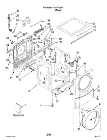 Top And Cabinet Parts parts for Kenmore Washer 110.47761801 (11047761801, 110 47761801) from AppliancePartsPros.com
