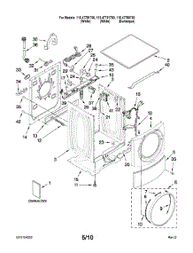Top And Cabinet Parts parts for Kenmore Washer 110.47781700 (11047781700, 110 47781700) from AppliancePartsPros.com