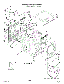 Top And Cabinet Parts parts for Kenmore Washer 110.47797801 (11047797801, 110 47797801) from AppliancePartsPros.com