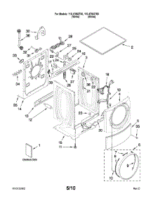 Top And Cabinet Parts parts for Kenmore Washer 110.47852700 (11047852700, 110 47852700) from AppliancePartsPros.com