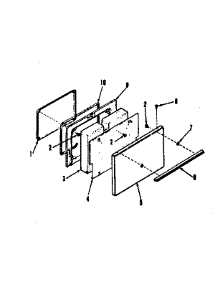 Oven Door Section parts for Kenmore Range 103.6408710 (1036408710, 103 6408710) from AppliancePartsPros.com