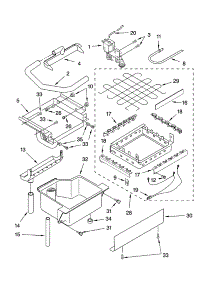 Evaporator Ice Cutter Grid And Water Parts parts for Kenmore Ice Maker 106.89489998 (10689489998, 106 89489998) from AppliancePartsPros.com