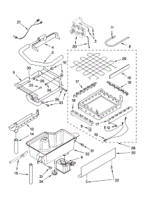 Evaporator, Ice Cutter Grid And Water Parts parts for Kenmore Ice Maker 106.89583702 (10689583702, 106 89583702) from AppliancePartsPros.com