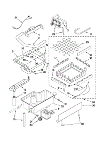 Evaporator, Ice Cutter Grid And Water Parts parts for Kenmore Ice Maker 106.89589705 (10689589705, 106 89589705) from AppliancePartsPros.com
