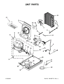 Unit Parts parts for Kenmore Freestanding Ice Maker 106.89592102 (10689592102, 106 89592102) from AppliancePartsPros.com
