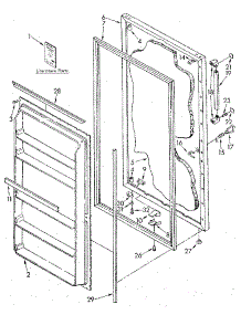 Door parts for Kenmore Freezer 106.9203311 (1069203311, 106 9203311) from AppliancePartsPros.com
