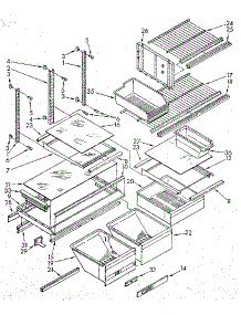 Shelf parts for Kenmore Refrigerator 106.9705662 (1069705662, 106 9705662) from AppliancePartsPros.com