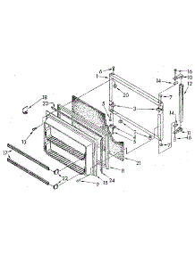 Freezer Door parts for Kenmore Refrigerator 106.9708782 (1069708782, 106 9708782) from AppliancePartsPros.com