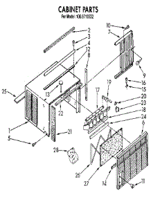 Cabinet parts for Kenmore Air Conditioner 106.9710532 (1069710532, 106 9710532) from AppliancePartsPros.com