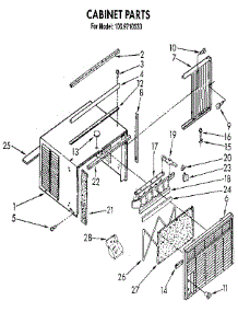 Cabinet parts for Kenmore Air Conditioner 106.9710533 (1069710533, 106 9710533) from AppliancePartsPros.com