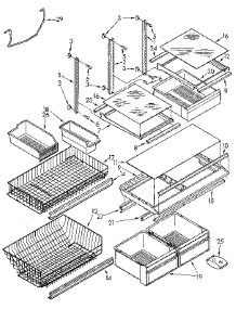 Shelf parts for Kenmore Refrigerator 106.9722680 (1069722680, 106 9722680) from AppliancePartsPros.com