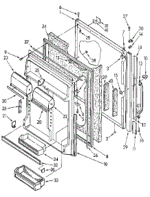 Refrigerator Door parts for Kenmore Refrigerator 106.9722680 (1069722680, 106 9722680) from AppliancePartsPros.com