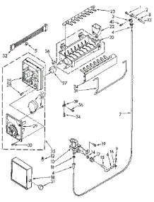 Icemaker parts for Kenmore Refrigerator 106.9722680 (1069722680, 106 9722680) from AppliancePartsPros.com