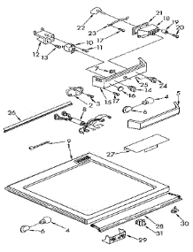 Compartment Separator parts for Kenmore Refrigerator 106.9722680 (1069722680, 106 9722680) from AppliancePartsPros.com
