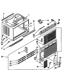 Cabinet Parts parts for Kenmore Air Conditioner 106.9722990 (1069722990, 106 9722990) from AppliancePartsPros.com
