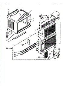 Cabinet parts for Kenmore Air Conditioner 106.9722991 (1069722991, 106 9722991) from AppliancePartsPros.com