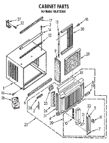 Cabinet parts for Kenmore Air Conditioner 106.9730850 (1069730850, 106 9730850) from AppliancePartsPros.com
