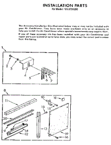 Installation parts for Kenmore Air Conditioner 106.9731250 (1069731250, 106 9731250) from AppliancePartsPros.com