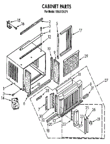 Cabinet parts for Kenmore Air Conditioner 106.9731271 (1069731271, 106 9731271) from AppliancePartsPros.com