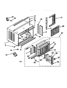 Cabinet parts for Kenmore Air Conditioner 106.9731272 (1069731272, 106 9731272) from AppliancePartsPros.com