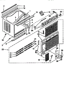 Cabinet parts for Kenmore Air Conditioner 106.9741971 (1069741971, 106 9741971) from AppliancePartsPros.com