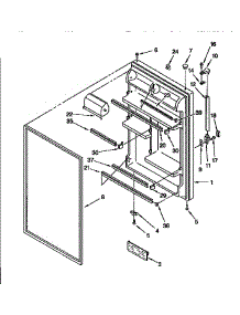 Refrigerator Door Assembly parts for Kenmore Refrigerator 106.9750310 (1069750310, 106 9750310) from AppliancePartsPros.com