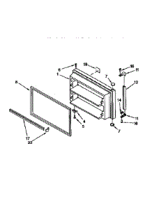 Freezer Door Assembly parts for Kenmore Refrigerator 106.9750310 (1069750310, 106 9750310) from AppliancePartsPros.com