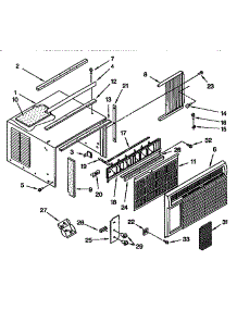 Cabinet parts for Kenmore Air Conditioner 106.9750550 (1069750550, 106 9750550) from AppliancePartsPros.com