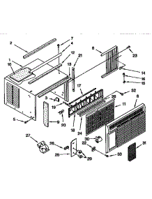 Cabinet parts for Kenmore Air Conditioner 106.9750690 (1069750690, 106 9750690) from AppliancePartsPros.com