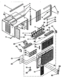 Cabinet parts for Kenmore Air Conditioner 106.9750890 (1069750890, 106 9750890) from AppliancePartsPros.com