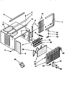 Cabinet parts for Kenmore Air Conditioner 106.9751220 (1069751220, 106 9751220) from AppliancePartsPros.com