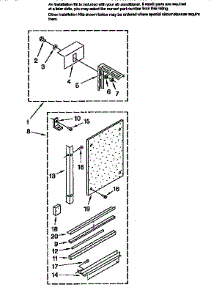 Installation parts for Kenmore Air Conditioner 106.9751220 (1069751220, 106 9751220) from AppliancePartsPros.com