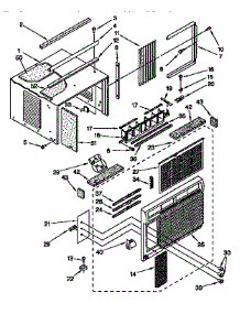 Cabinet parts for Kenmore Air Conditioner 106.9751290 (1069751290, 106 9751290) from AppliancePartsPros.com